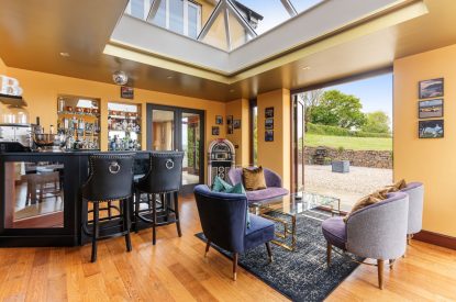 The bar at Broadridge Manor, Devon