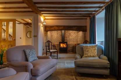 The sitting room at Parkview Farmhouse, Somerset