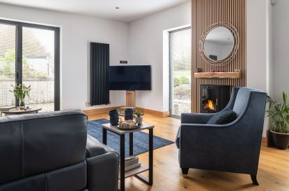 The open plan living space at The Tractor Shed, Worcestershire