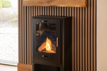 The wood burner at The Tractor Shed, Worcestershire