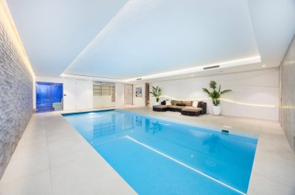 The indoor swimming pool at Lunar, Hertfordshire
