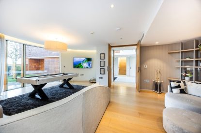 The games room at Lunar, Hertfordshire