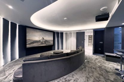 The cinema room at Lunar, Hertfordshire