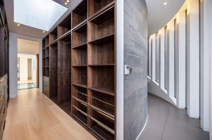 Walk in wardrobe at Lunar, Hertfordshire