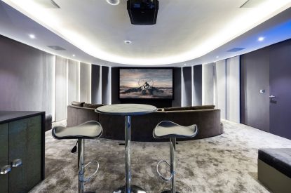 The cinema room at Lunar, Hertfordshire