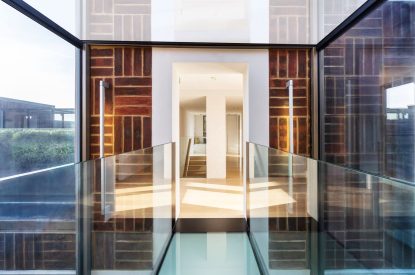 The glass walkway at Lunar, Hertfordshire