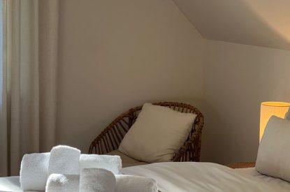 The double bedroom at Muntjac Cottage, Lincolnshire