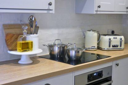 The kitchen at Muntjac Cottage, Lincolnshire