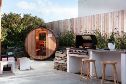 The sauna at Woolf, Cornwall
