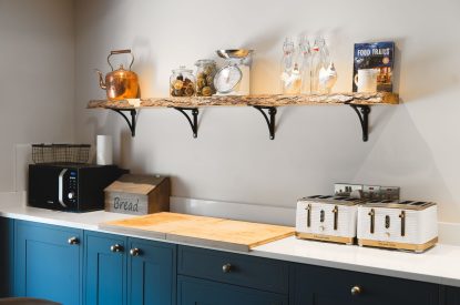The kitchen at Holwell Farmhouse, Devon