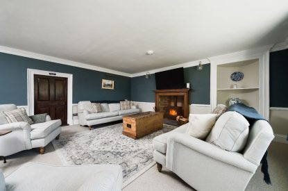 The living room at Holwell Farmhouse, Devon