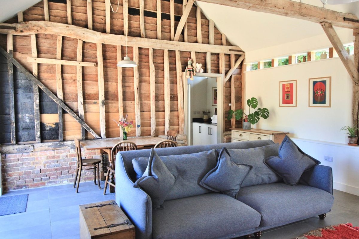 The livingroom of Gull Farm Barn, Suffolk