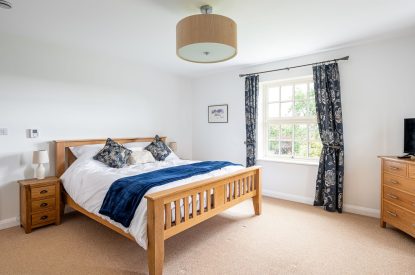 A king-size bedroom at Tinkers Folly, Yorkshire