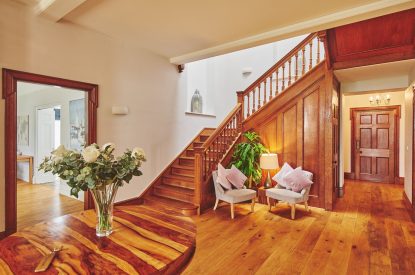 The entrance hall at Oakfield, Somerset