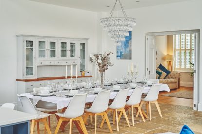 The dining room at Oakfield, Somerset