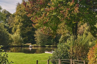 The lake at Roupel Hall, Devon