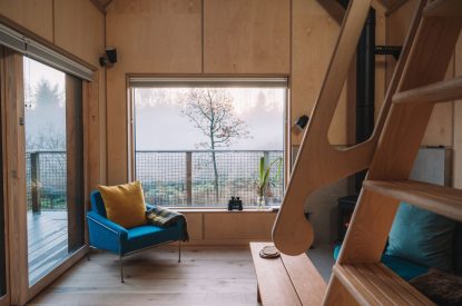 The living room at Ermine, Scotland