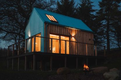 The exterior of Ermine, Scotland at night