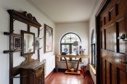 The entrance hall at Christie Mansion, Isle of Wight