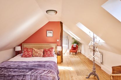A bedroom at Hollington Barns, Peak District