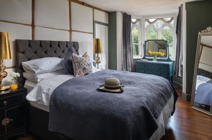 A double bedroom at Hedge Farmhouse, Buckinghamshire 