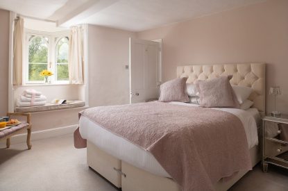 A double bedroom at Hedge Farmhouse, Buckinghamshire 