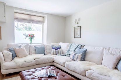 The lounge at Leonard House, the Cotswolds