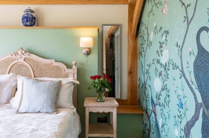 King size bedroom at The Lodge at Leigh, Dorset