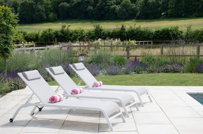 Sun loungers at Bix Cottage, Chiltern Hills