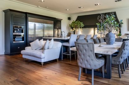 The kitchen dining area at Meadfoot Manor, Torquay, Devon