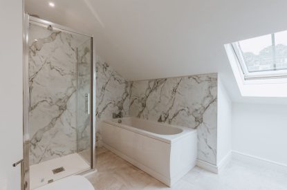 A bathroom at The Equestrians, Shropshire