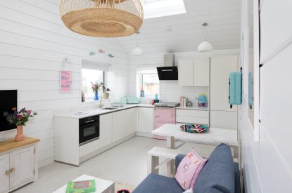 The kitchen dining area at The Shack, Cornwall