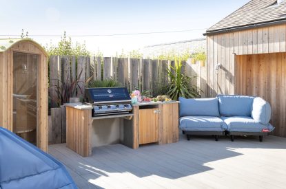 The outdoor kitchen at The Shack, Cornwall