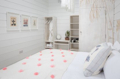 Super king size bedroom at The Shack, Cornwall