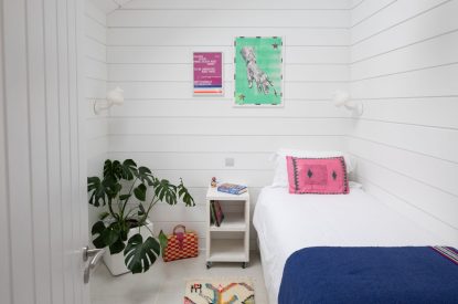 A single bed at The Shack, Cornwall