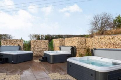 The hot tub area at Sherwood Lodge, Sherwood Forest