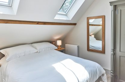 A king size bedroom at The Samaloco, Northumberland