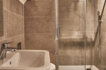 A bathroom at The Samaloco, Northumberland