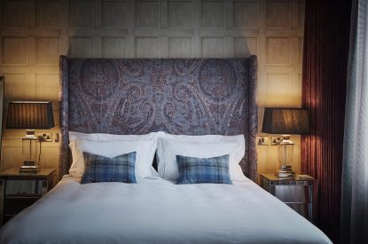 A king size bedroom at Chester House, Cheshire