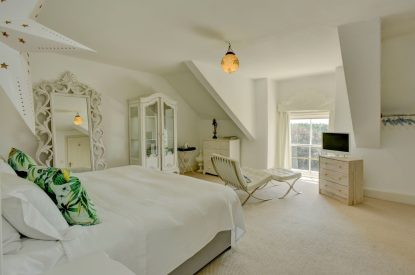 A double bedroom at Chulmleigh Manor, Devon