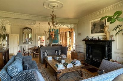 The sitting room at Chulmleigh Manor, Devon