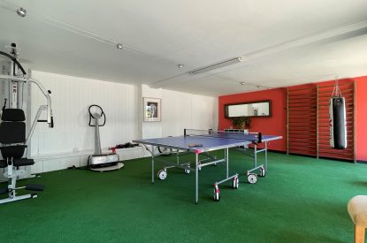 The gym area at Chulmleigh Manor, Devon