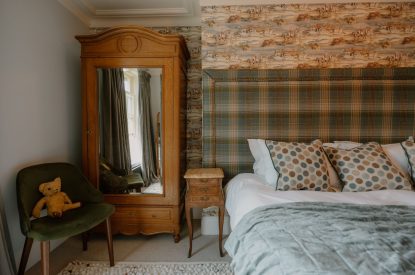 A super king sized bedroom at Cheshire Manor, Bickerton