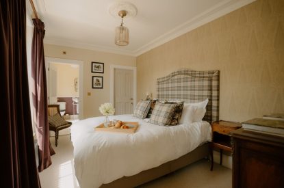 A super king sized bedroom at Cheshire Manor, Bickerton