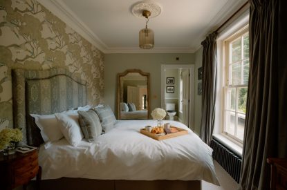 A super king sized bedroom at Cheshire Manor, Bickerton
