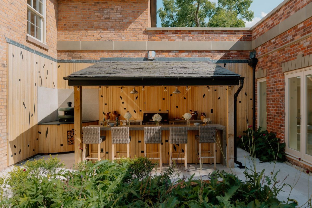 The outdoor kitchen at Cheshire Manor, Bickerton