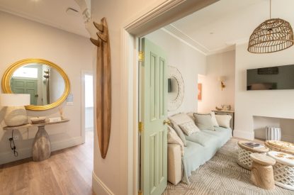 The living space at Coral House, Dorset