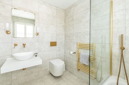 A bathroom at Coral House, Dorset