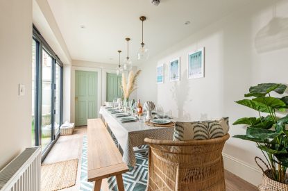 The dining room at Coral House, Dorset