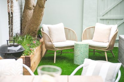 Outdoor seating at Coral House, Dorset